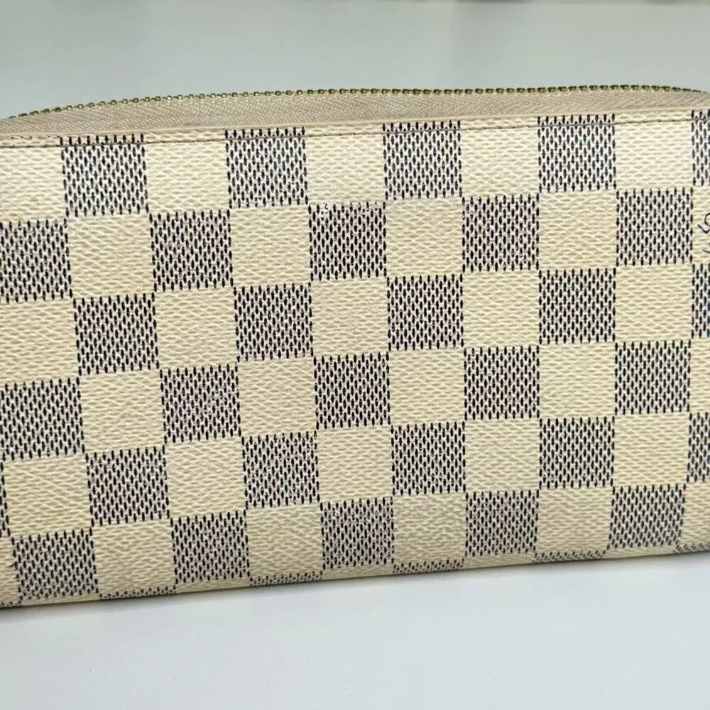 Louis Vuitton Damier Azur Wallet with Classic Checkerboard Design